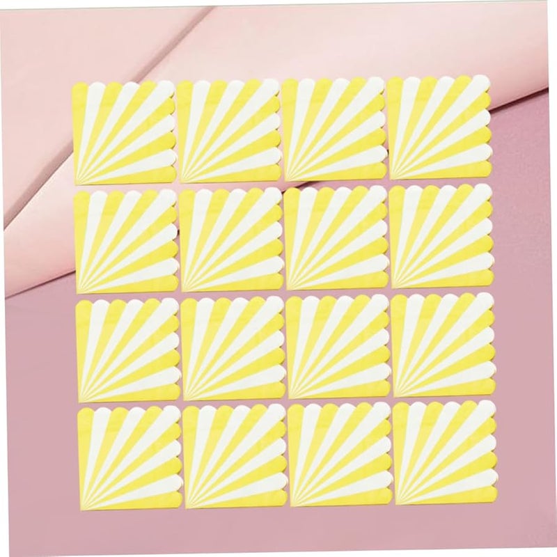 نابكينز عيد ميلاد نوليتوي بشريط أصفر 16 ورقة ديكورات حفلات يمكن التخلص منها - Image 3